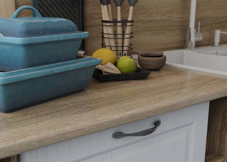 Кухня Грейвуд Карельская берёза аксессуары SV-Мебель