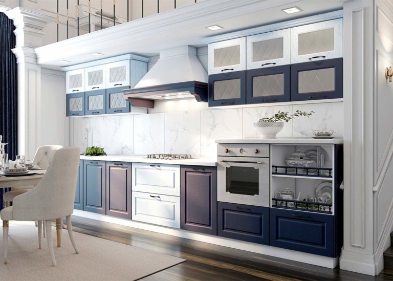 Кухня Грейвуд Шато Индиго / Арктик SV-Мебель
