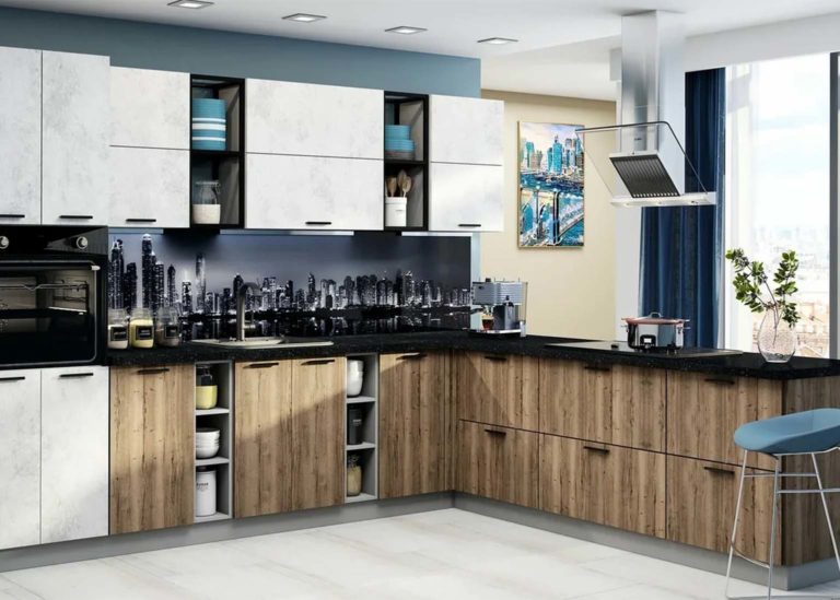 Кухня Модус Цемент тёмный Галифакс SV-Мебель