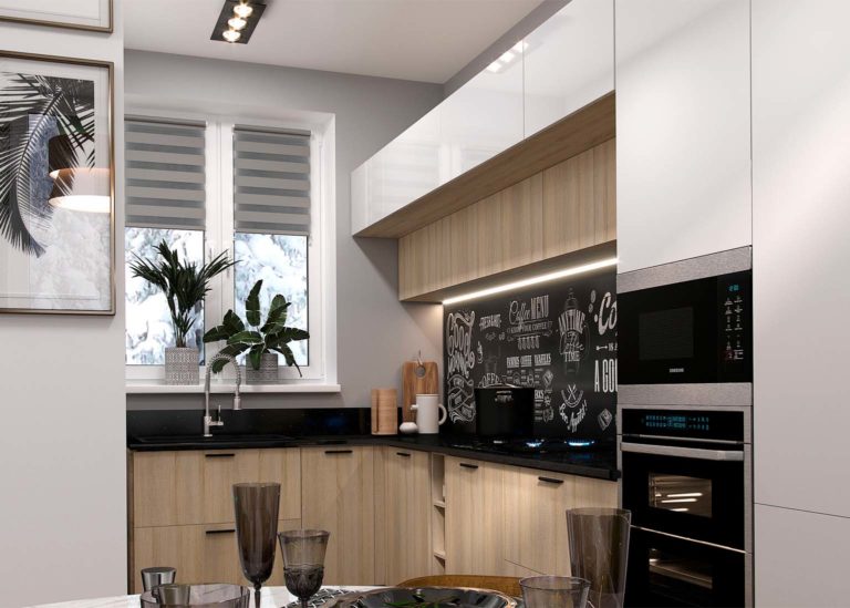 Кухня Модус Дуб сонома Кухня Модерн NEW Белый глянец SV-Мебель 1