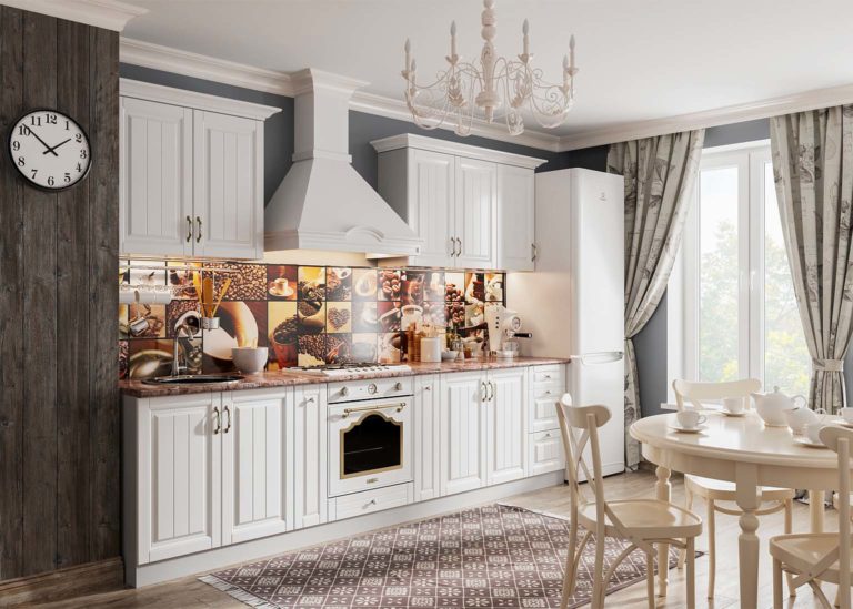 Кухня Прованс Белый текстурный SV-Мебель