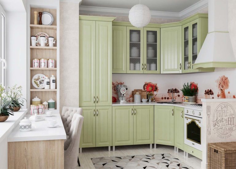 Кухня Прованс Фисташковый структурный SV-Мебель