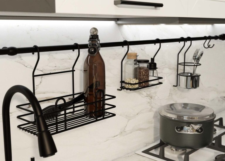 Кухня Вектор Графит / Бланж аксессуары SV-Мебель