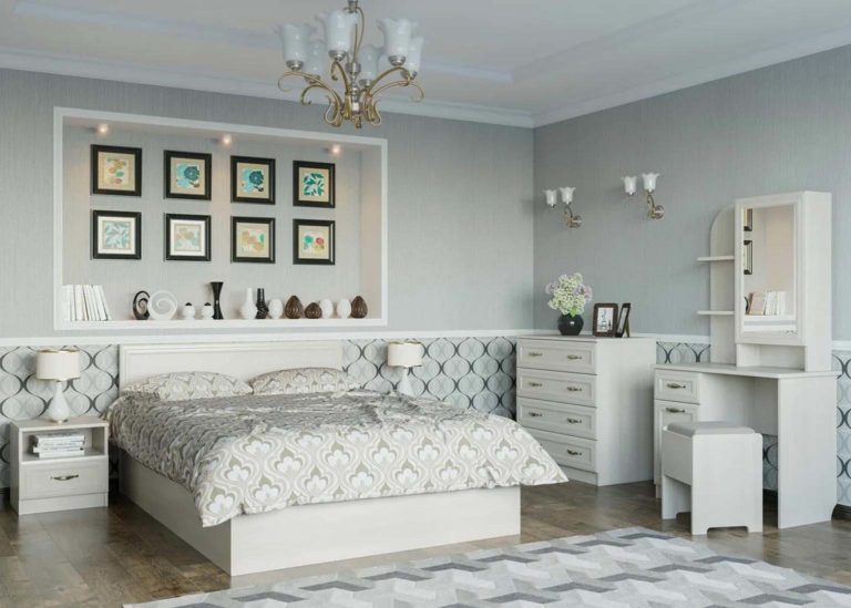 Модульная спальня «Вега» Сосна Карелия SV-Мебель