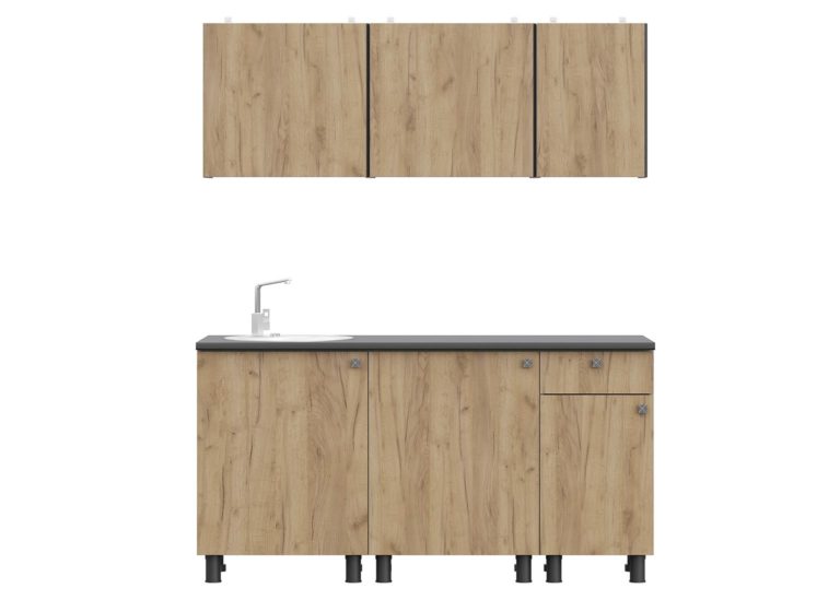 Кухонный гарнитур КГ 1 Дуб Золотой. Готовая кухня 1.6 м SV-Мебель