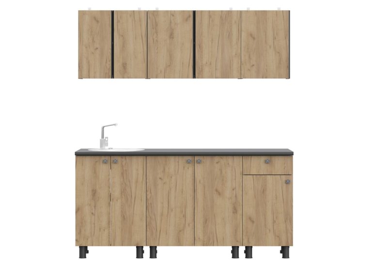 Кухонный гарнитур КГ 1 Дуб Золотой. Готовая кухня 1.8 м SV-Мебель