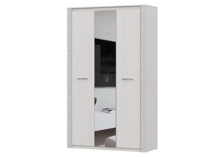 Шкаф комбинированный трехстворчатый с зеркалом Гамма 20 Ясень Анкор SV-Мебель