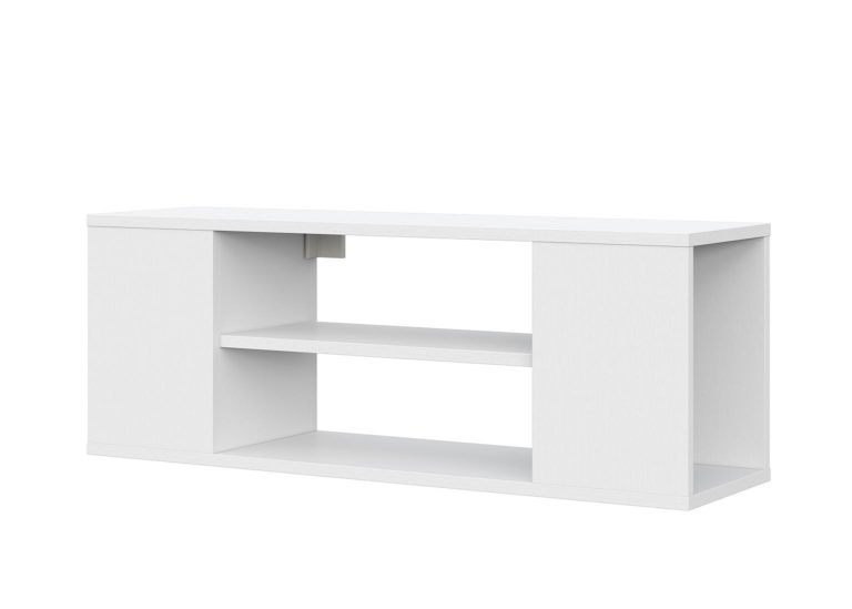 Тумба под ТВ подвесная и напольная Токио белый SV-Мебель
