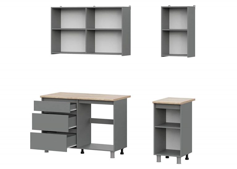 Кухня «Денвер» 1.6 м Графит SV-Мебель