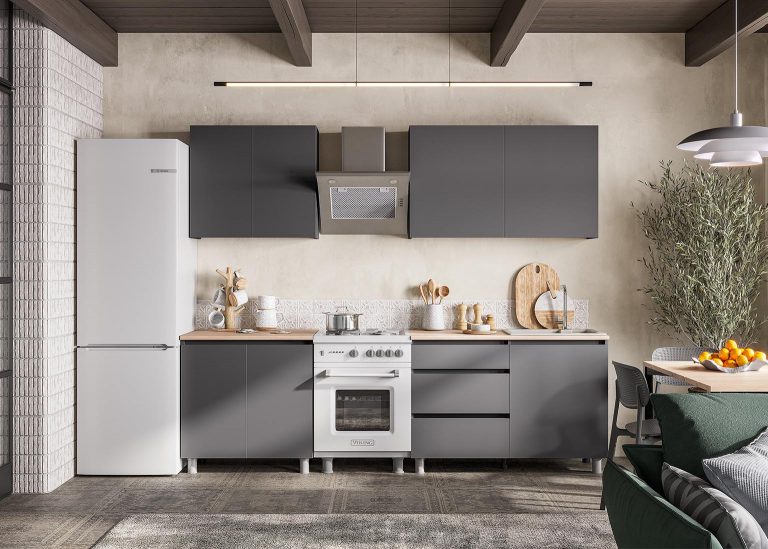 Кухня «Денвер» 2 м Графит SV-Мебель