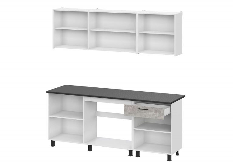 Кухня КГ 9 2 м Цемент светлый тёмный SV-Мебель