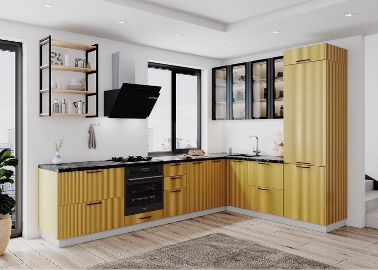 Модульная Кухня Фенис МДФ 3Д Голд ДСВ Парк Мебели