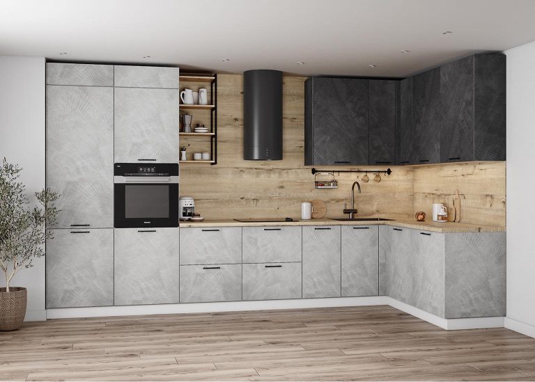 Модульная Кухня Фенис МДФ Палм Графит Маус ДСВ Парк Мебели