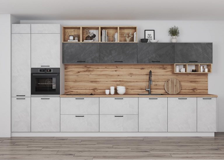 Модульная Кухня Фенис МДФ Палм лайт Грей ДСВ Парк Мебели