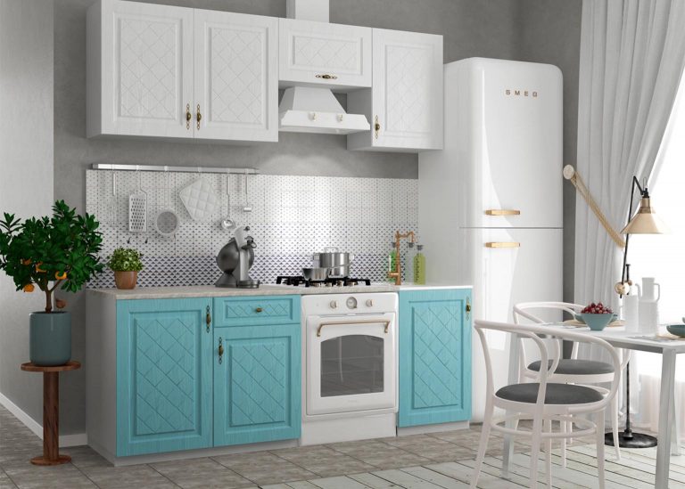 Модульная Кухня Гранд МДФ Зелёный Белый ДСВ Парк Мебели