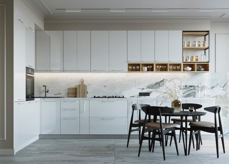 Модульная Кухня Капля МДФ Белый глянец ДСВ Парк Мебели