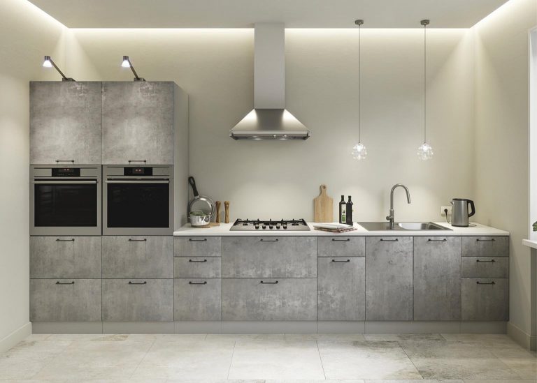 Модульная Кухня Лофт МДФ Бетон светлый ДСВ Парк Мебели