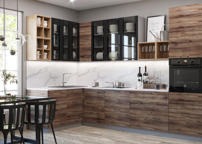 Модульная Кухня Лофт МДФ Дуб бурый ДСВ Парк Мебели