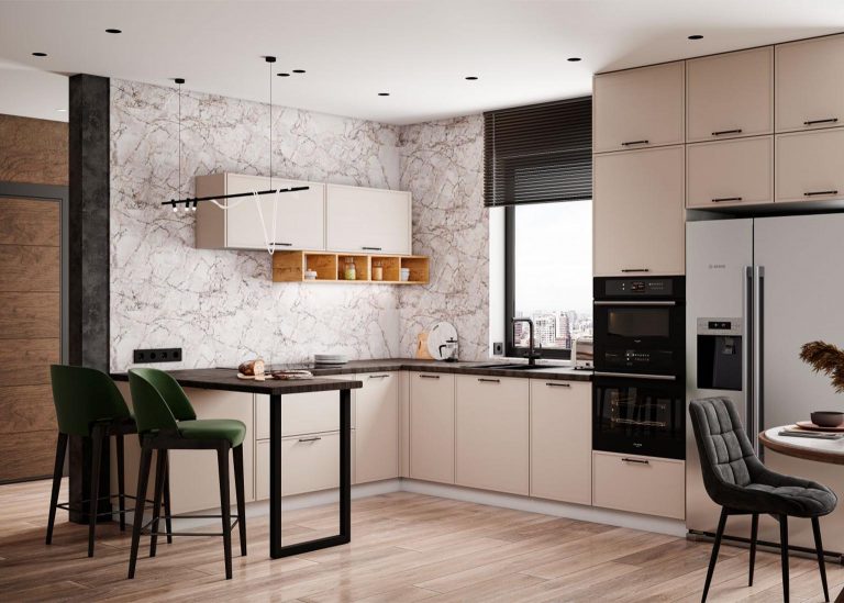 Модульная Кухня Марта МДФ Бежевый скин ДСВ Парк Мебели