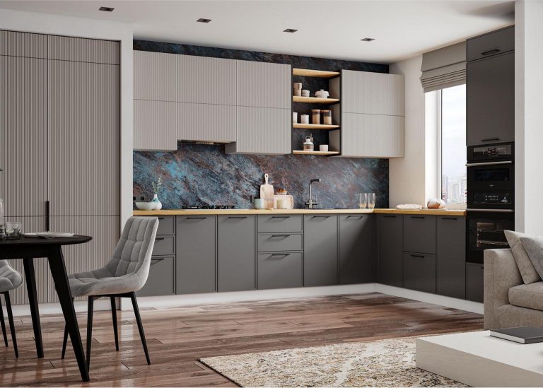 Модульная Кухня Марта МДФ Графит скин ДСВ Парк Мебели