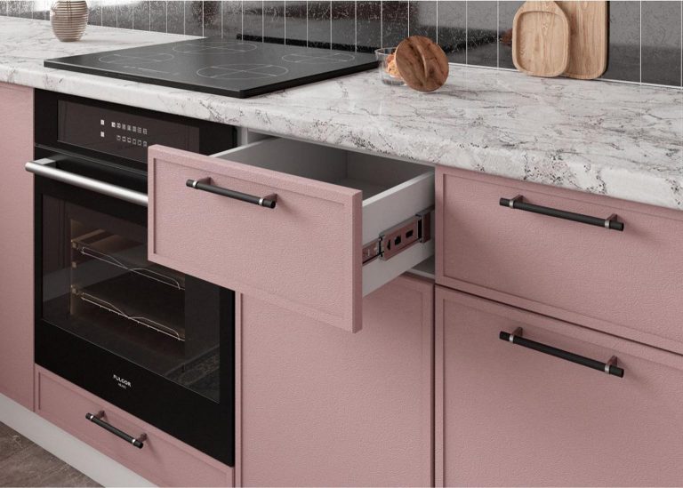 Модульная Кухня Марта МДФ Пудра скин Графит ДСВ Парк Мебели