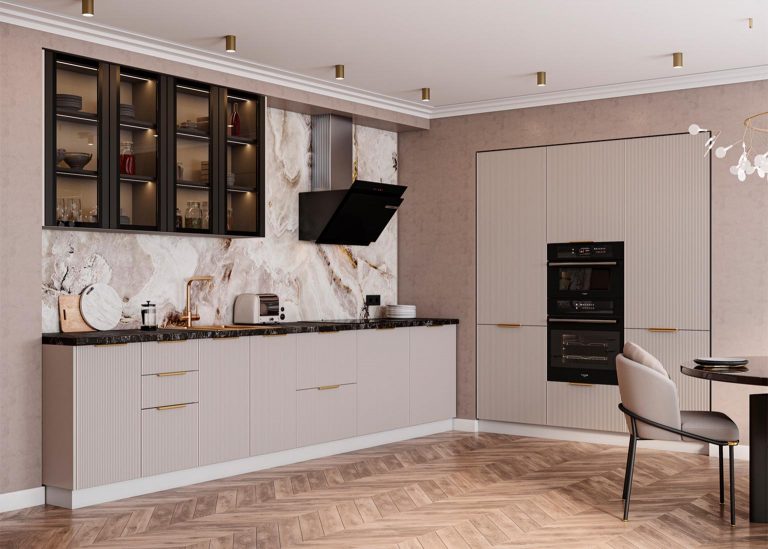 Модульная Кухня Мелисса МДФ Бежевый скин ДСВ Парк Мебели