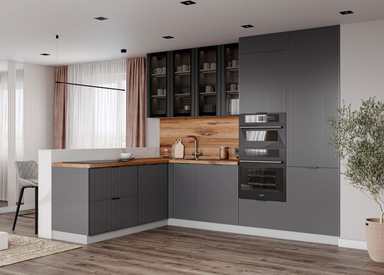 Модульная Кухня Мелисса МДФ Графит скин ДСВ Парк Мебели