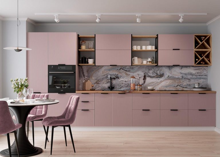 Модульная Кухня Мелисса МДФ Пудра скин ДСВ Парк Мебели