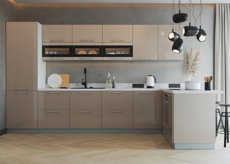 Модульная Кухня Оливия МДФ Кофе с молоком ДСВ Парк Мебели