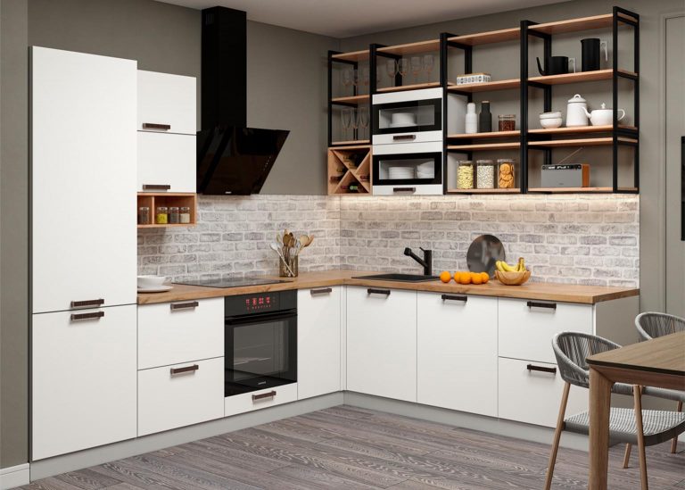 Модульная Кухня Ройс МДФ Белый софт ДСВ Парк Мебели