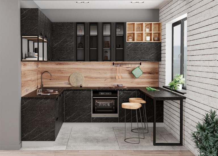 Модульная Кухня Ройс МДФ Гранит Оникс ДСВ Парк Мебели