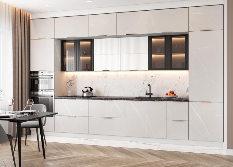 Модульная Кухня Ройс МДФ Кварц бежевый ДСВ Парк Мебели