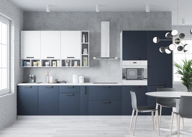 Модульная Кухня Ройс МДФ Лазурь софт Белый ДСВ Парк Мебели