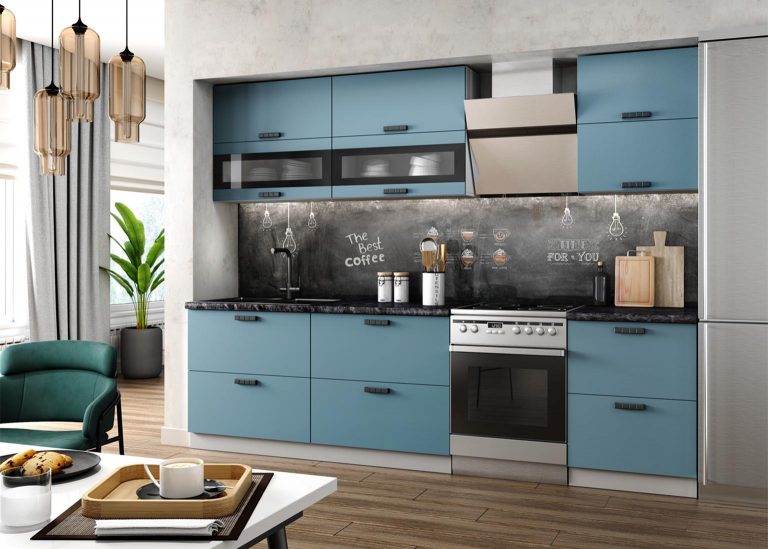 Модульная Кухня Ройс МДФ Лазурь софт ДСВ Парк Мебели