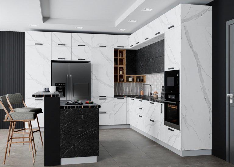 Модульная Кухня Ройс МДФ Мрамор Арктик ДСВ Парк Мебели