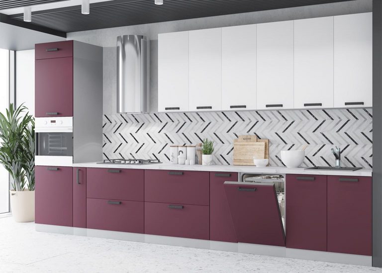 Модульная Кухня Ройс МДФ Виноград софт Белый ДСВ Парк Мебели