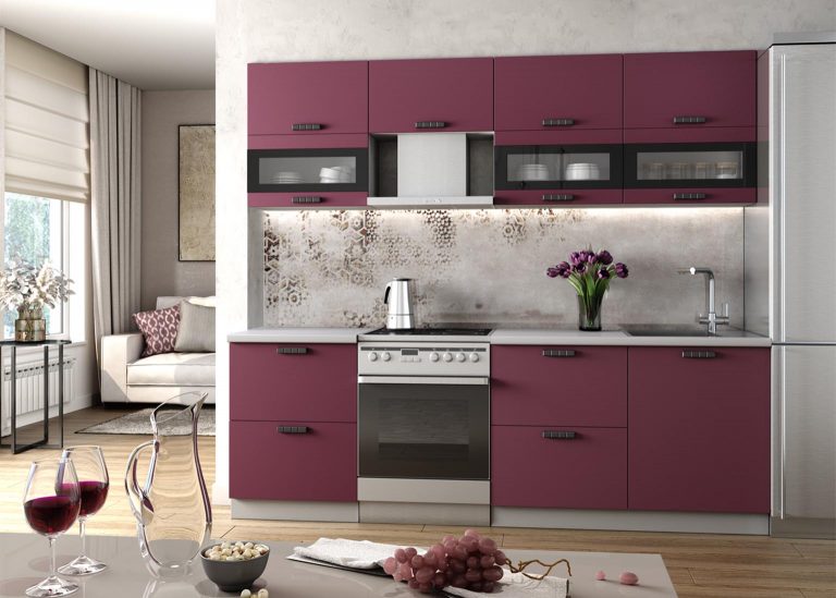 Модульная Кухня Ройс МДФ Виноград софт ДСВ Парк Мебели