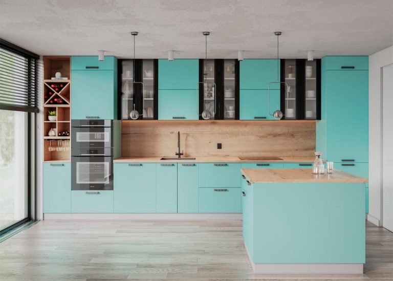 Модульная Кухня Ройс МДФ Зелёный софт ДСВ Парк Мебели