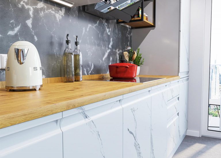 Модульная Кухня Скала МДФ Мрамор Арктик ДСВ Парк Мебели