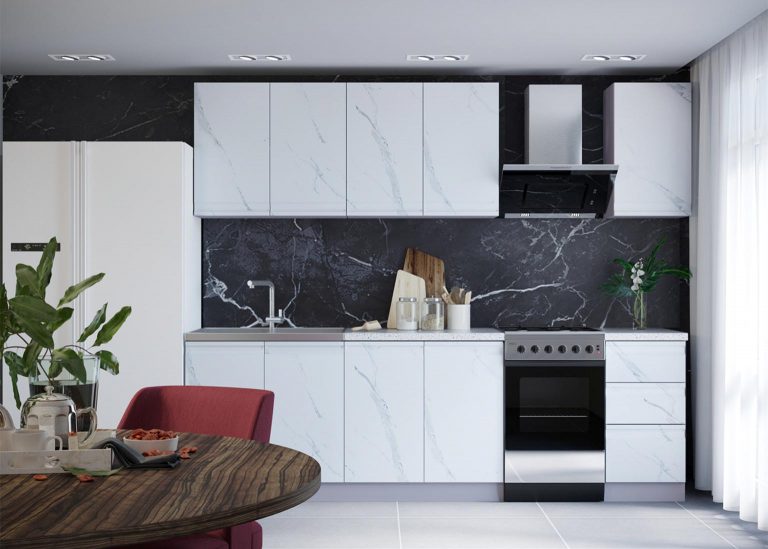 Модульная Кухня Скала МДФ Мрамор Арктик ДСВ Парк Мебели