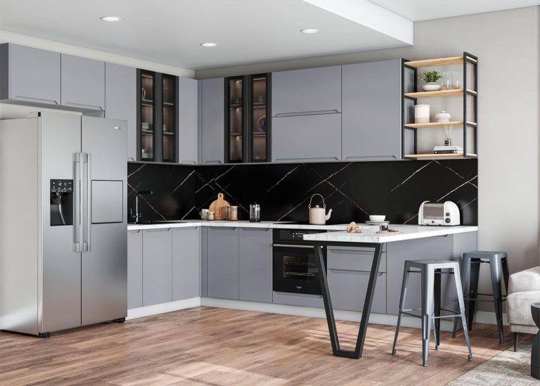 Модульная Кухня Тренто МДФ Серый эмалит ДСВ Парк Мебели