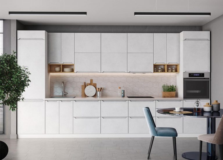 Модульная Кухня Тренто МДФ Штукатурка белая ДСВ Парк Мебели